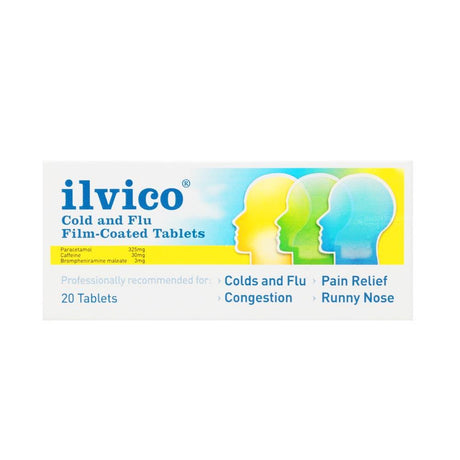 Ilvico Cold & Flu Tablets 20 Pack – relieves cold and flu symptoms