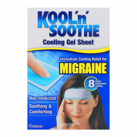 Kool N Soothe Migraine Sheets 4 Pack – provides targeted migraine relief