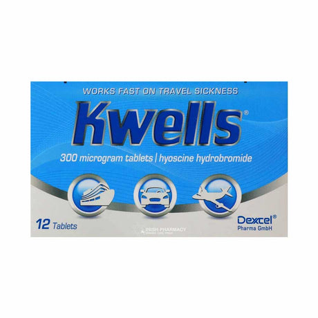 Kwells Hyoscine Travel Sickness Tablets 12 Pack – relieves nausea and travel sickness