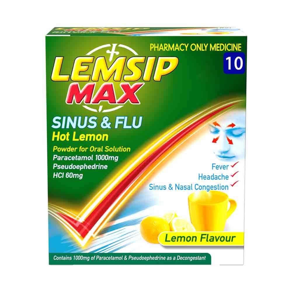 Lemsip Max Sinus & Flu Hot Lemon 10 Pack****