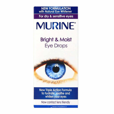 Murine Bright & Moist Eye Drops 15ml – soothes and hydrates dry, irritated eyes