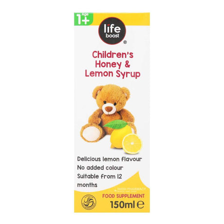 Life Boost Children's Honey & Lemon Syrup 12m+ 150ml – relieves cold and flu symptoms