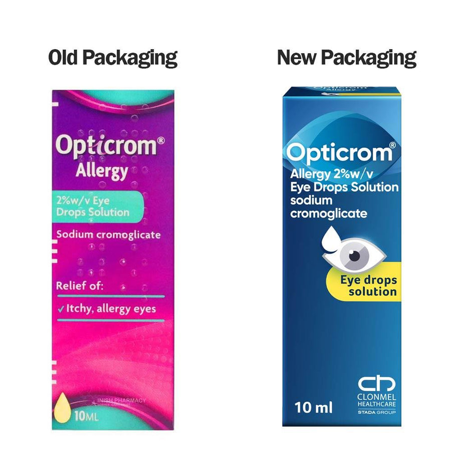 Opticrom Allergy Eye Drops 10ml – Hay Fever Eye Relief | Inish Pharmacy