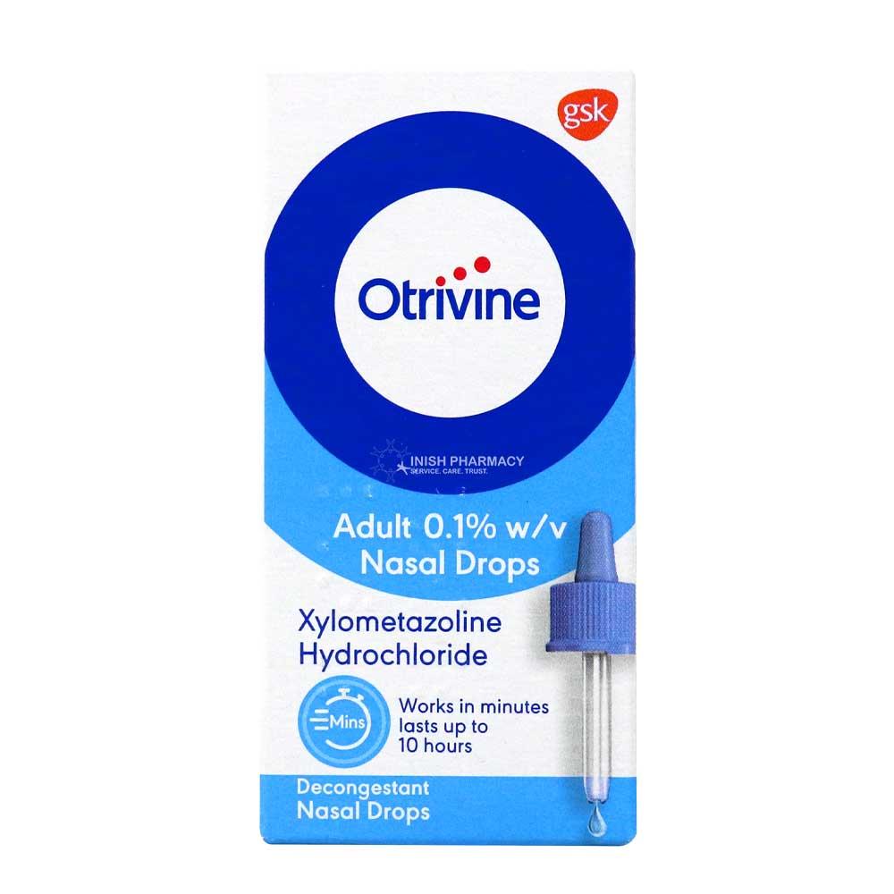Otrivine Adult Nasal Drops 0.1% Xylometazoline 10ml
