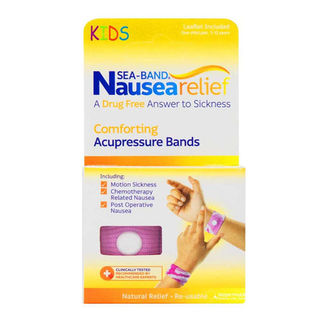 Sea Band for Children Travel Sickness Relief Bands Pink – relieves nausea and travel sickness