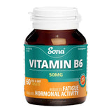 Sona Vitamin B6 50mg One A Day 60 Tablets – vitamin B for energy and nervous system support