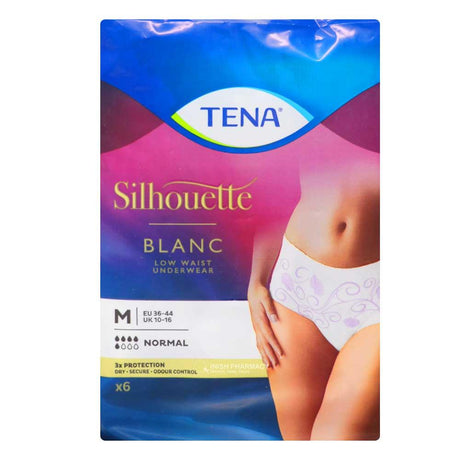 Tena Lady Silhouette Pants Discreet Medium 6 Pack – provides discreet, secure incontinence protection