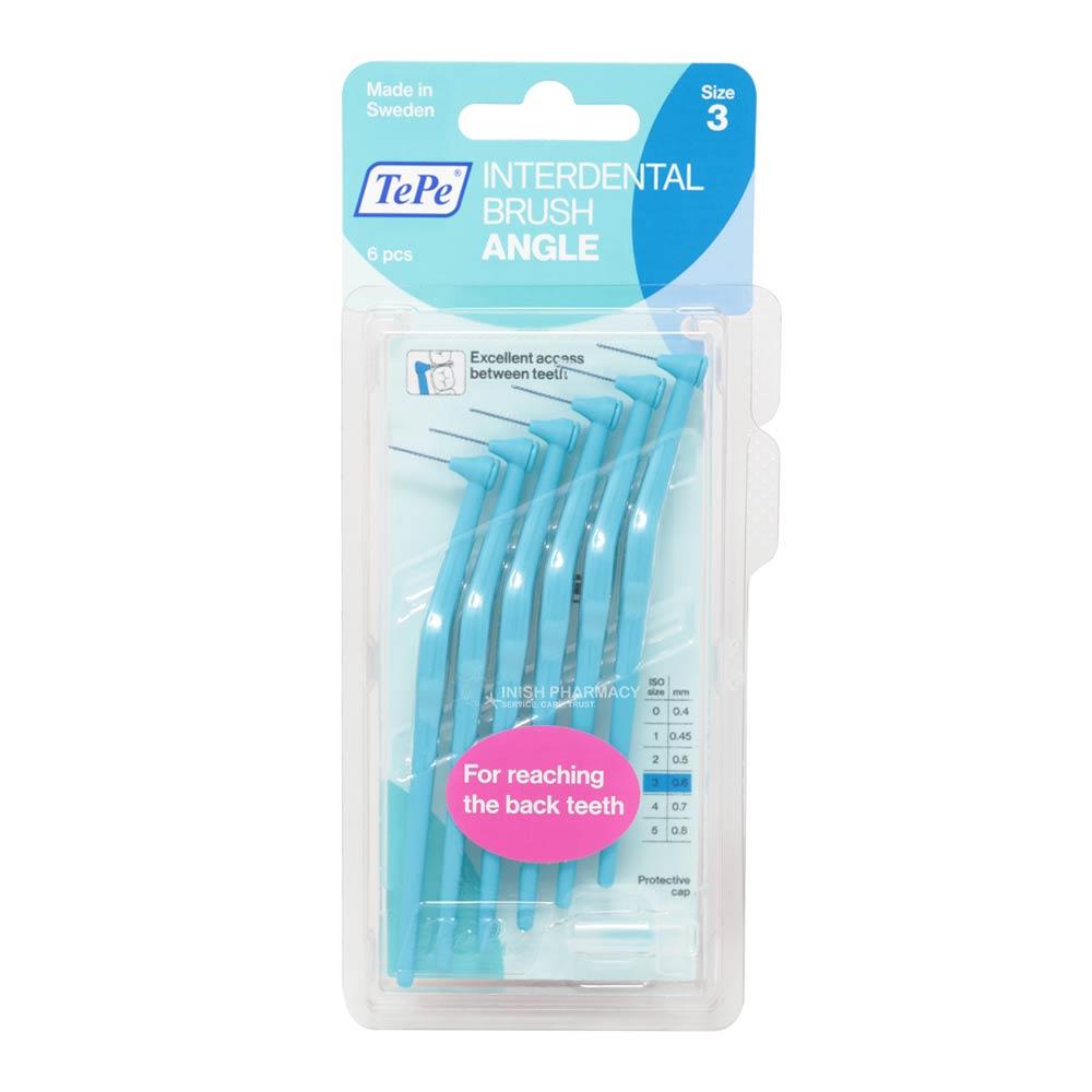 TePe Blue Interdental Angled Brush 0.6mm 6 Pieces