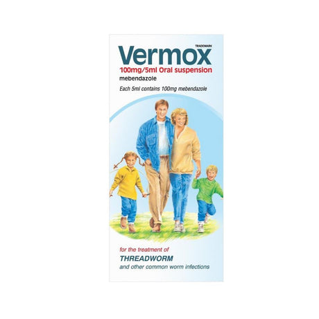 Vermox Mebendazole Oral Suspension 30ml – for everyday health and wellbeing