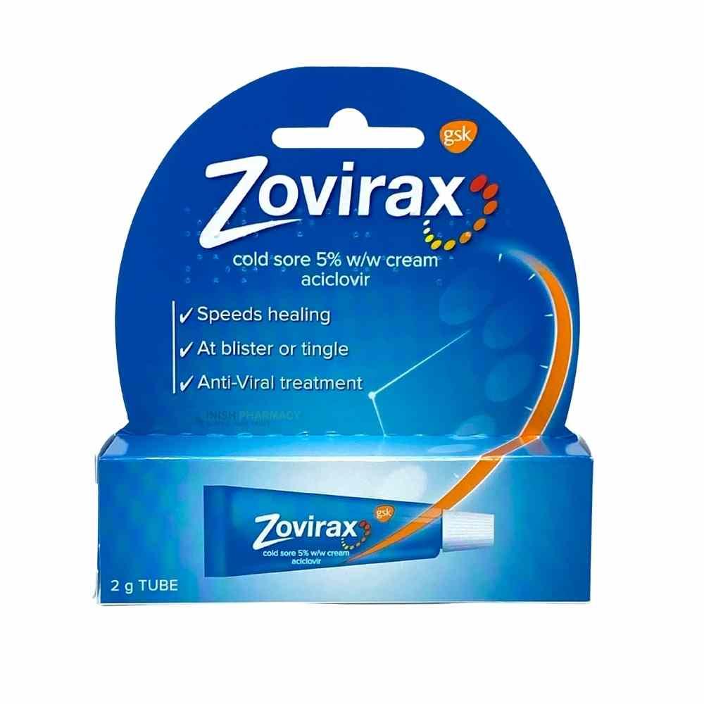 Zovirax Cold Sore Cream 2g Tube