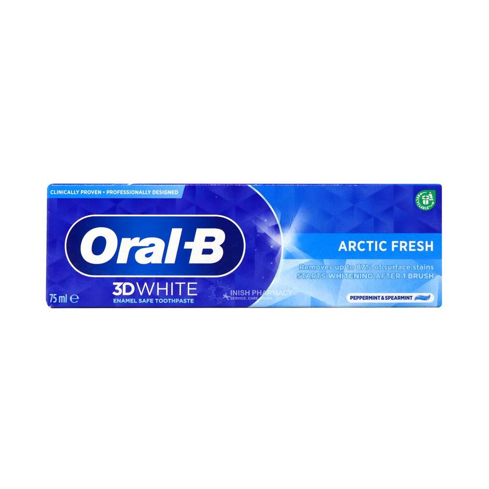 Oral B 3D White Enamel Safe Toothpaste Arctic Fresh 75ml