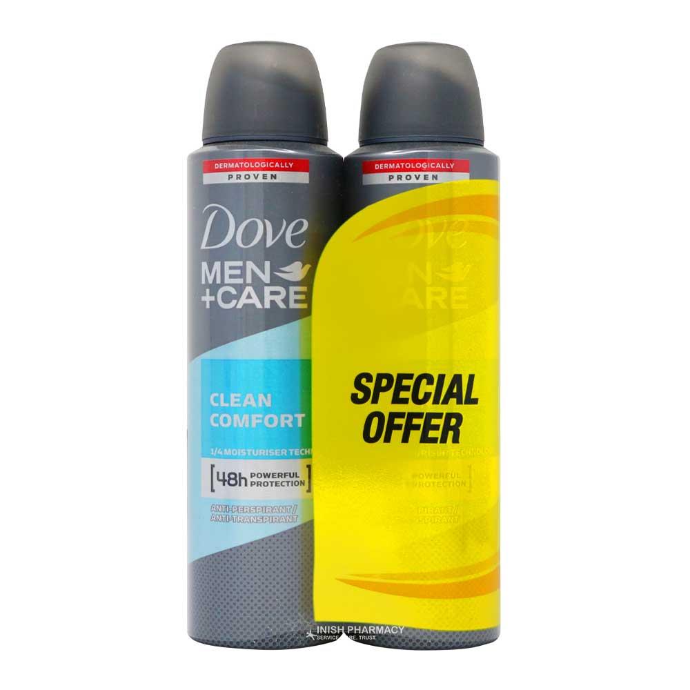 Dove Men+Care Clean Comfort AP Twin Pack 2 x 150ml