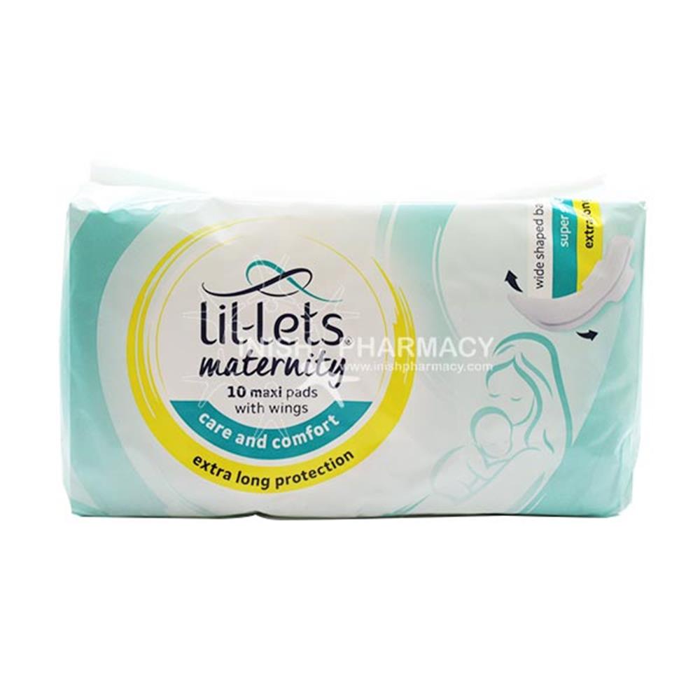 Lil-lets Maternity Maxi Pads with Wings 10 Pack