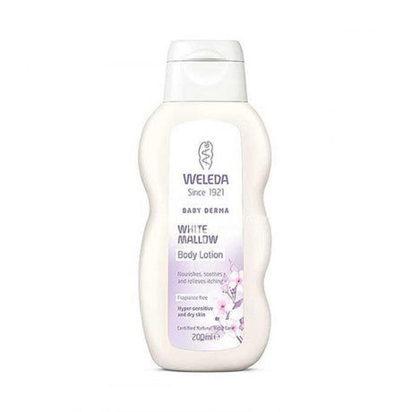 Weleda Baby Derma White Mallow Body Lotion 200ml – a gentle, skin-safe essential for baby care