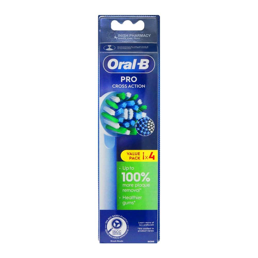 Oral B Pro Cross Action Electric Brush Heads 4 Pack