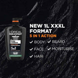 L'Oreal Men Expert Pure Carbon Total Clean 5 in 1 Shower Gel 1000ml
