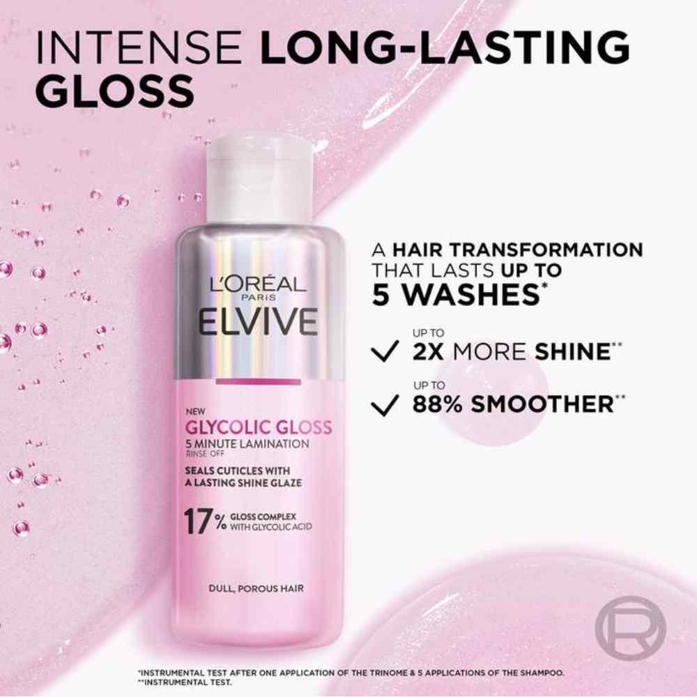 L'Oreal Elvive Glycolic Gloss Rinse-Off 5 Minute Lamination Treatment 200ml
