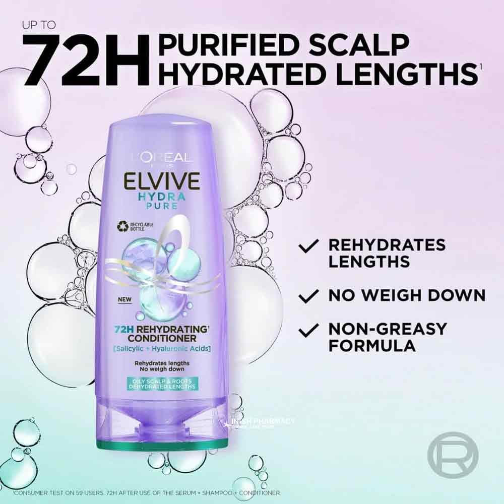 L'Oreal Elvive Hydra Pure 72h Purifying Conditioner 500ml