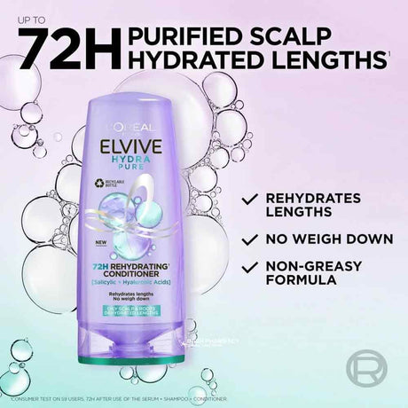 L'Oreal Elvive Hydra Pure 72h Purifying Conditioner 500ml