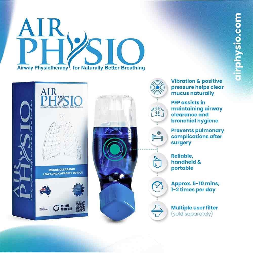 AirPhysio Mucus Clearance Device For Better Breathing - Low Lung Capacity