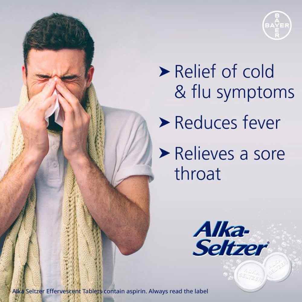 Alka-Seltzer Effervescent Tablets Lemon Flavour 10 Pack