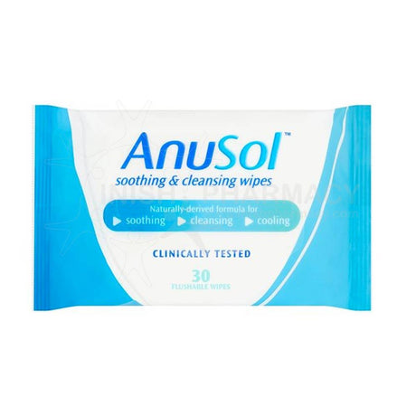 Anusol Soothing & Cleansing Wipes 30 Pack – soothes and relieves haemorrhoid discomfort