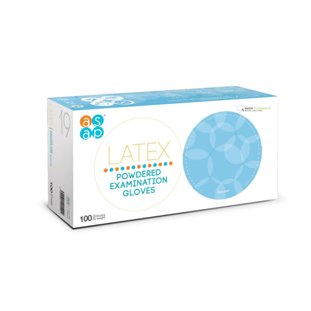 ASAP Powdered Latex Gloves Medium