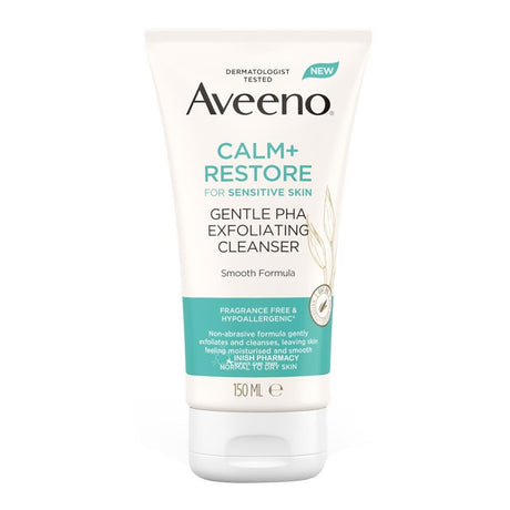 Aveeno Calm Restore Gentle PHA Exfoliating Cleanser 150ml – gently cleanses and refreshes skin