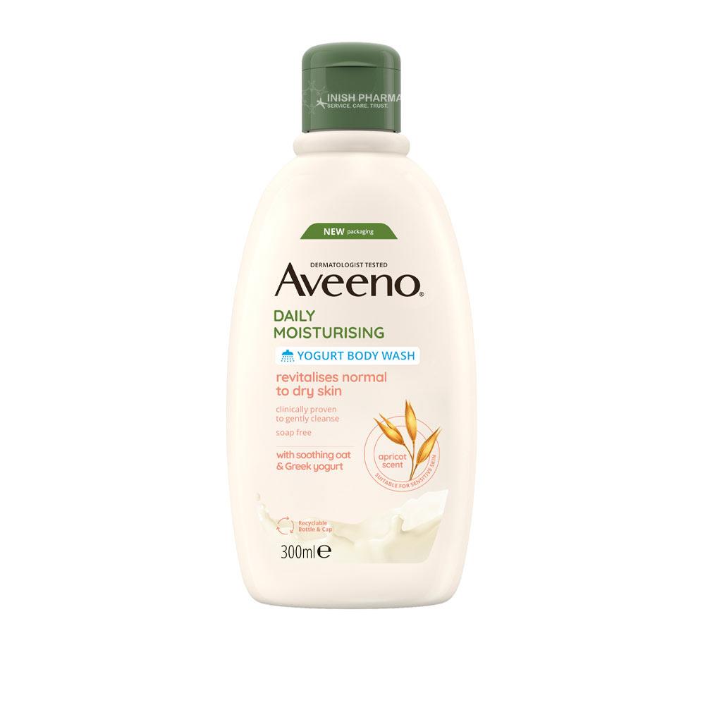 Aveeno Daily Moisturising Yogurt Body Wash Apricot & Honey 300ml – moisturises and protects skin daily