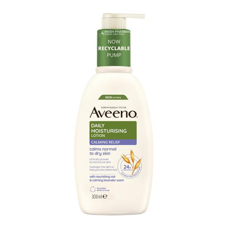 Aveeno Daily Moisturising Lotion Lavender Pump 300ml – moisturises and protects skin daily
