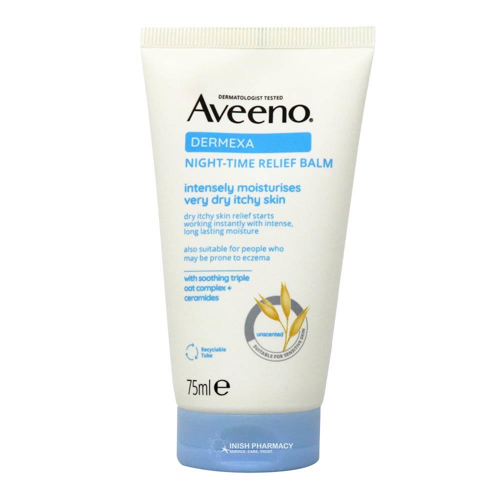 Aveeno Dermexa Night-Time Relief Balm 75ml – colloidal oats for soothing skin care