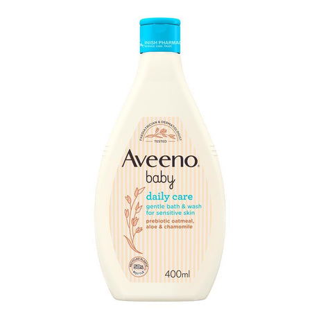 Aveeno Baby Daily Care Gentle Bath & Wash 400ml – a soap-free wash gentle enough for newborn skin
