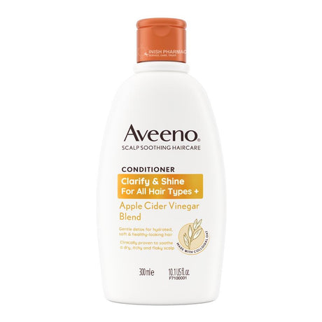 Aveeno Clarify & Shine Apple Cider Vinegar Conditioner 300ml – deeply conditions and restores hair health