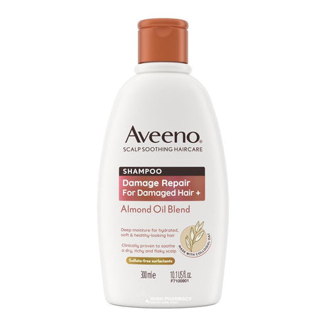 Aveeno Frizz-Calming Almond Oil Shampoo 300ml – tames frizz for smooth, defined hair