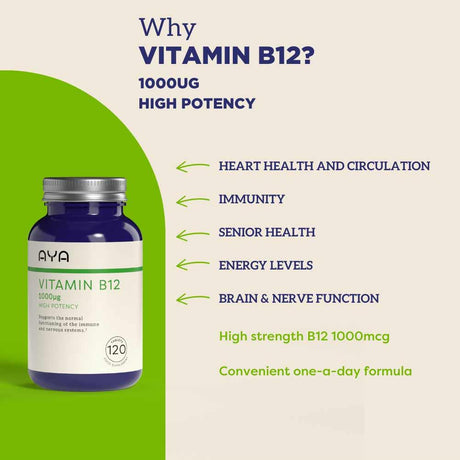 AYA Vitamin B12 500mcg Tablets 60 Pack
