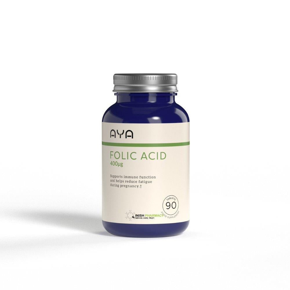 AYA Folic Acid 400ug Tablets 90 Pack – folic acid to support healthy early pregnancy