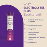 Aya Electrolytes Plus Blackcurrant Flavour 20 Tablets