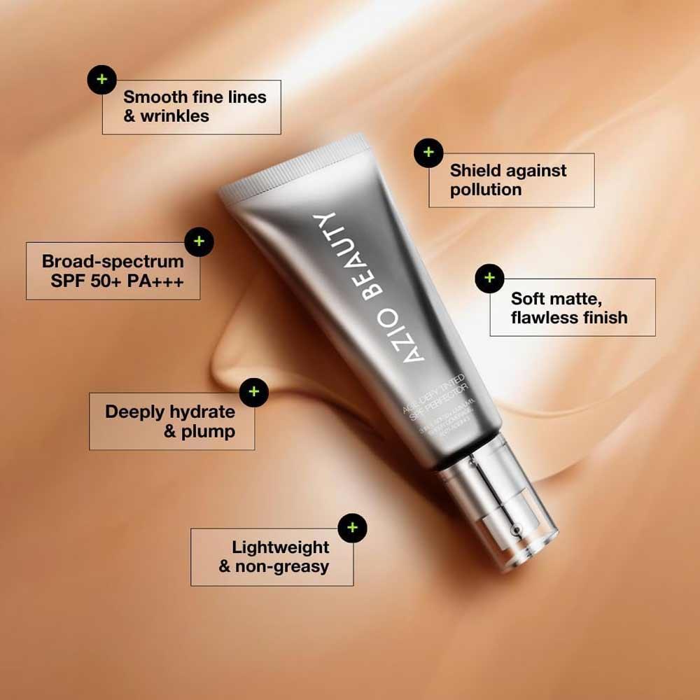 Azio Beauty Age-Defy Tinted SPF50 Perfector Fair 35ml