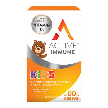 Active Immune Kids Vitamin C D & Zinc 60 Chews – to support vitamin c & zinc