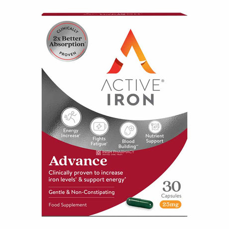 Active Iron Advance 25mg 30 Capsules – iron to support healthy red blood cell formation