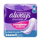 Always Discreet Complete Protection For Sensitive Bladder Long Plus Pads 8 Pack