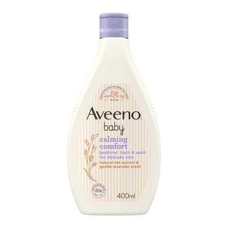Aveeno Baby Calming Comfort Bedtime Bath & Wash For Delicate Skin 400ml – a soap-free wash gentle enough for newborn skin