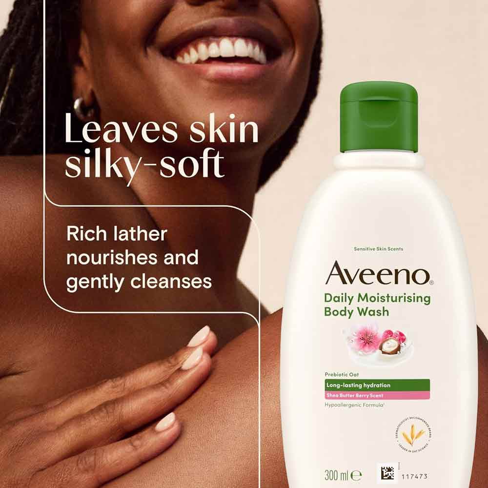 Aveeno Daily Moisturising Body Wash Berry Scent 300ml