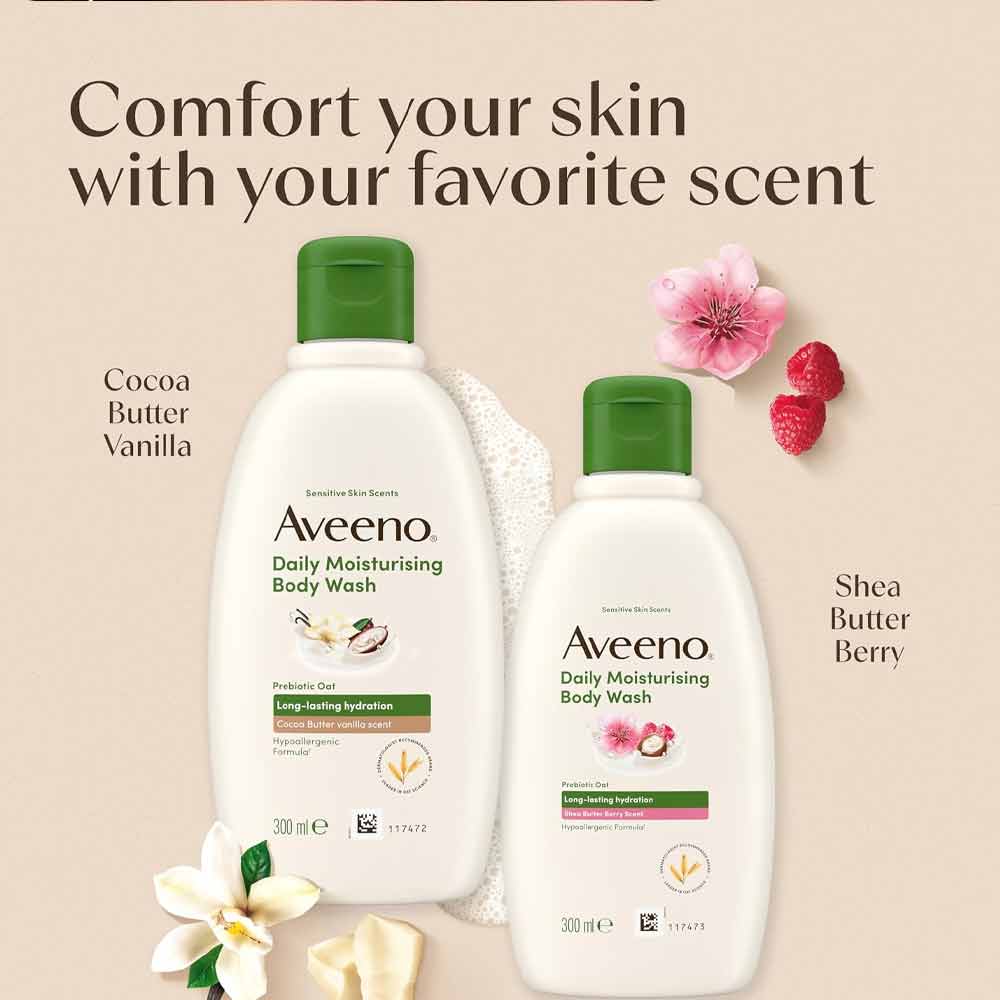 Aveeno Daily Moisturising Body Wash Berry Scent 300ml