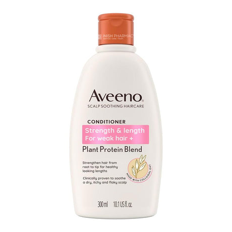 Aveeno Strength & Length Conditioner 300ml – deeply conditions and restores hair health