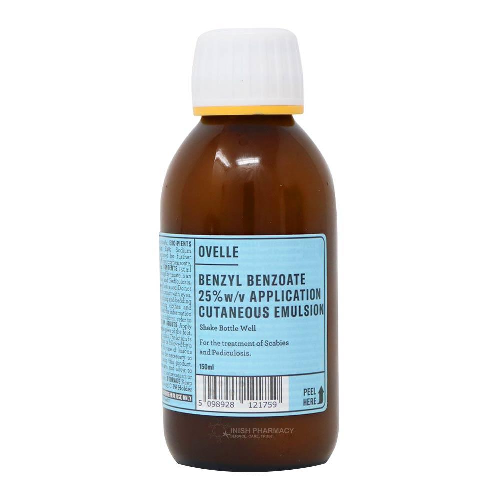 Ovelle Benzyl Benzoate 25% For Scabies and Lice 150ml