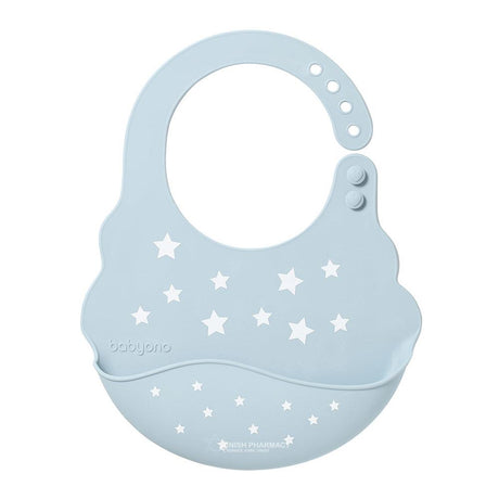 Babyono Silicone Baby Bib with Adjustable Clasp Grey – a gentle, skin-safe essential for baby care