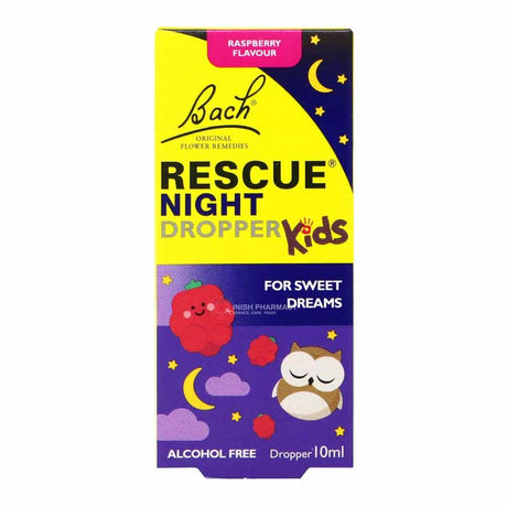 Bach Rescue Kids Remedy Night Dropper Raspberry 10ml – Bach Rescue Remedy for emotional balance and calm