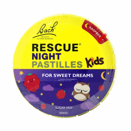 Bach Rescue Kids Remedy Night Pastilles Raspberry 50g – Bach Rescue Remedy for emotional balance and calm