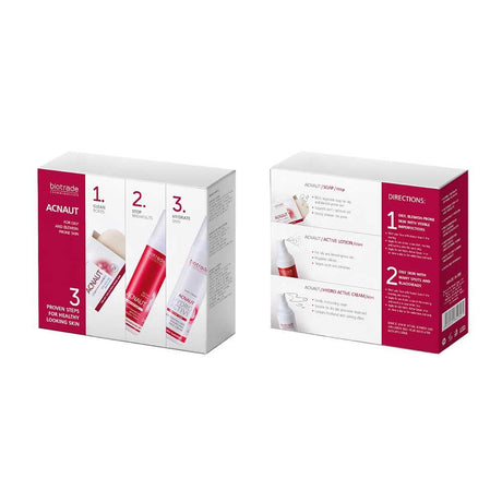 Biotrade Acnaut 3 Piece Set For Greasy and Acne Prone Skin – helps clear and prevent acne breakouts